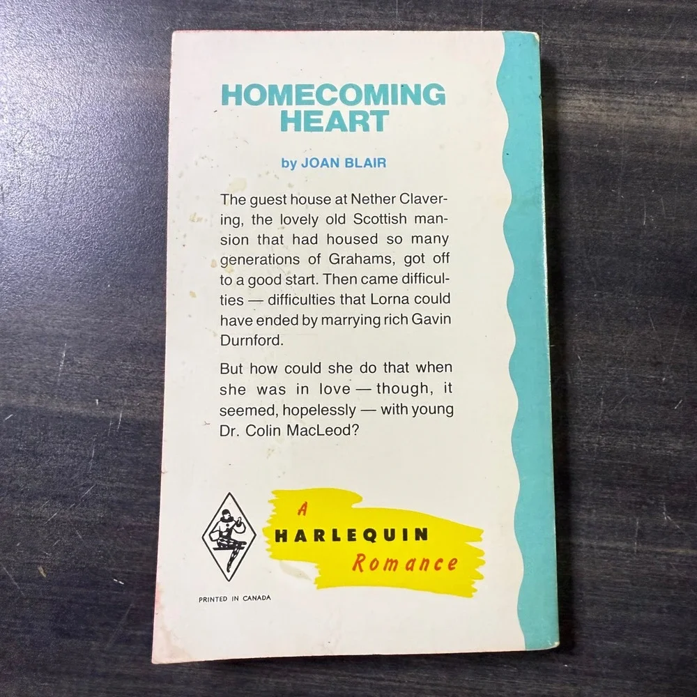 Homecoming Heart Harlequin Romance Novel by Joan Blair‎ 907